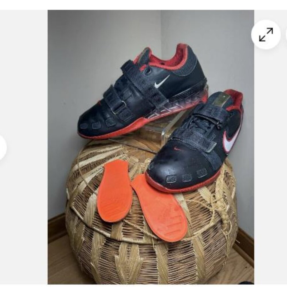 Nike Romaleos 2 'Bred' Mens Size 10.5 Weightlifting Powerlift Shoes With Lifts